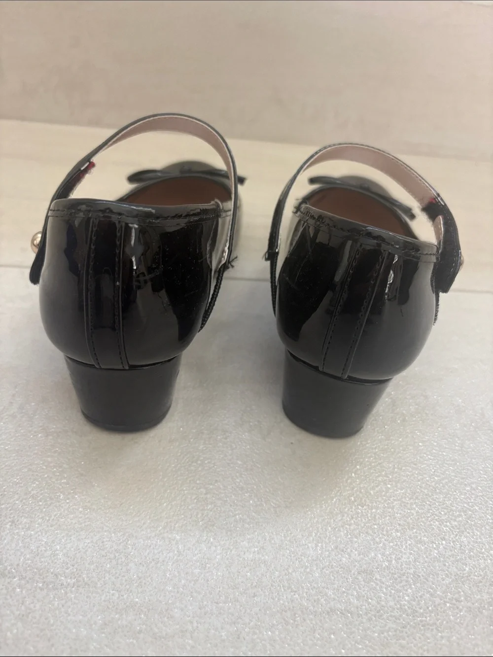 The Children's Place Black Patent Mary Jane Dress Shoes with Bow